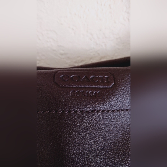 Coach Dark Brown Leather Shoulder Bag - Picture 4 of 11